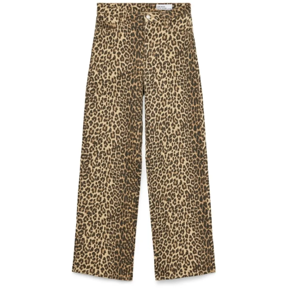Vero Moda jeans Vmtessa – Silver Mink LEOPARD — produktfoto