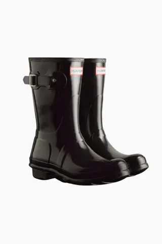 Hunter Womens Original Short Gloss Boot – sort — produktfoto