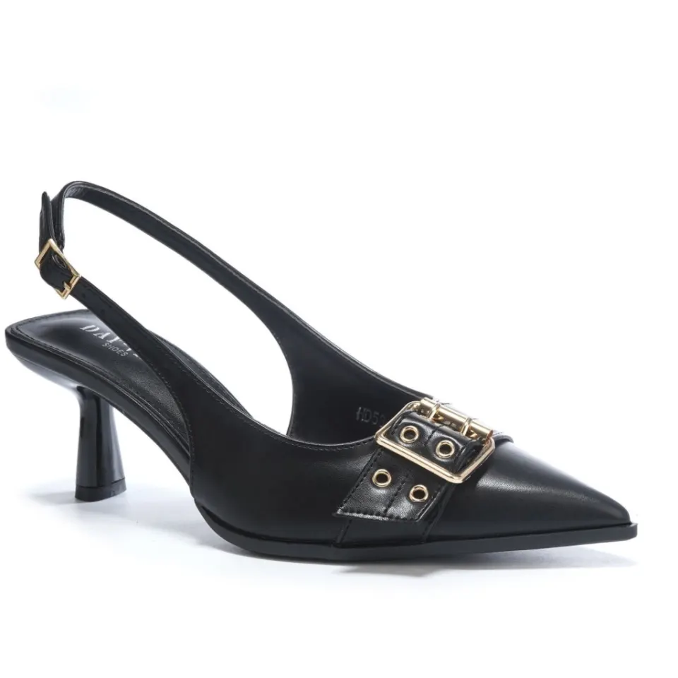 Nicolette slingback stiletter HD53-1 – sort — produktfoto