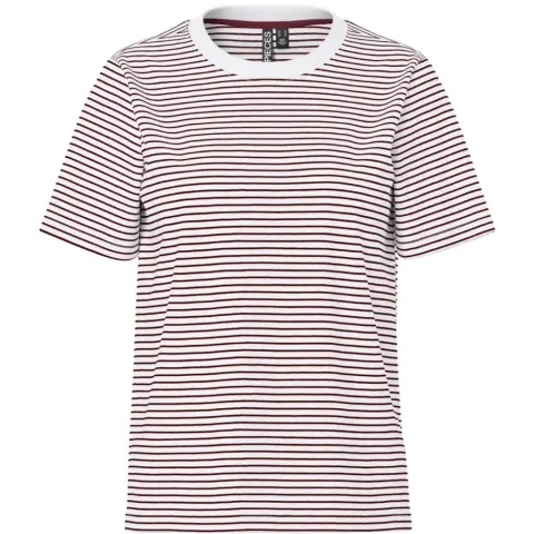 Pieces tee Pcria – Bright White NARROW TAWNY PORT — produktfoto
