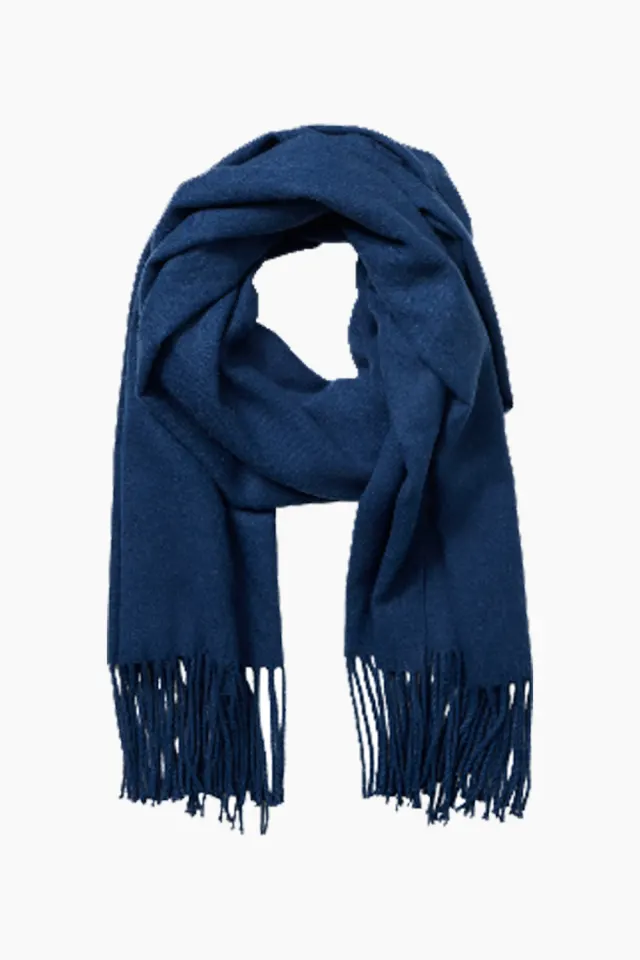 .Object Objmarilyn Wool Scarf - Estate Blue – Object — produktfoto