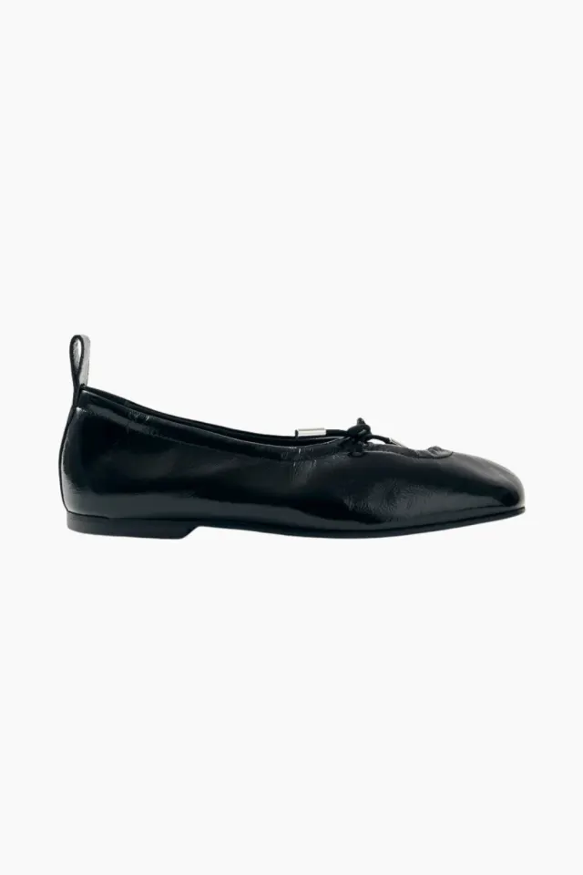 Alohas Rosalind Black Patent Leather Ballet Flats – Onix Black — produktfoto