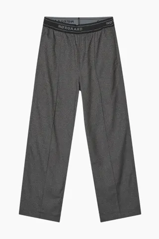 Mads Nørgaard Melange Harly Pants – Dark Grey Melange — produktfoto