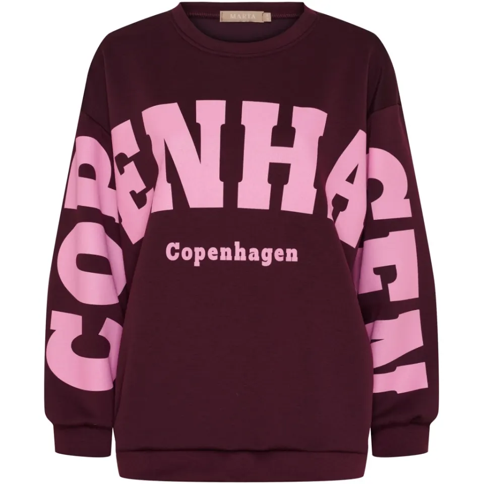 Marta du Château sweatshirt MdcHibiscus 22659 – bordeaux — produktfoto