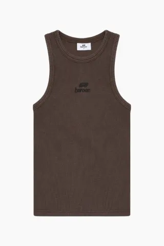 bareen AW26 Women´s Logo Tank Top – Washed Brown — produktfoto