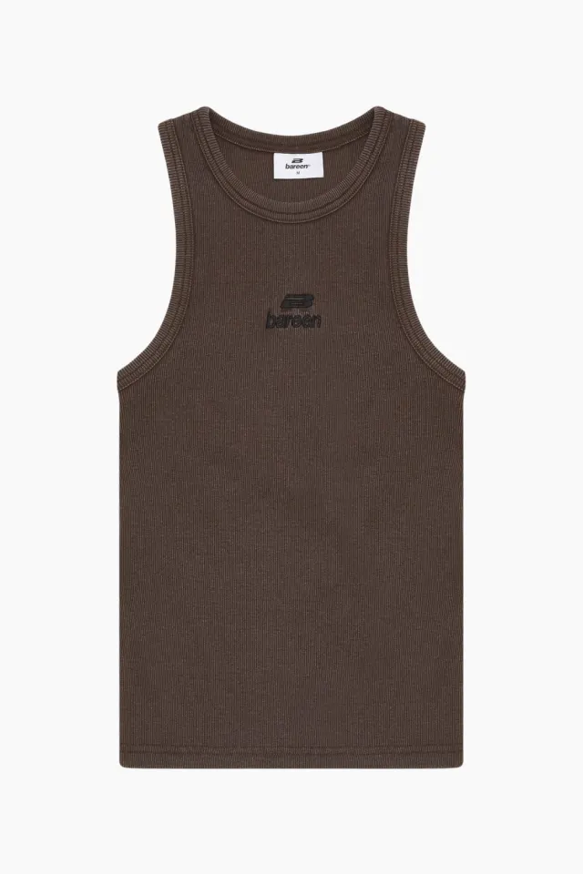 bareen AW26 Women´s Logo Tank Top – Washed Brown — produktfoto