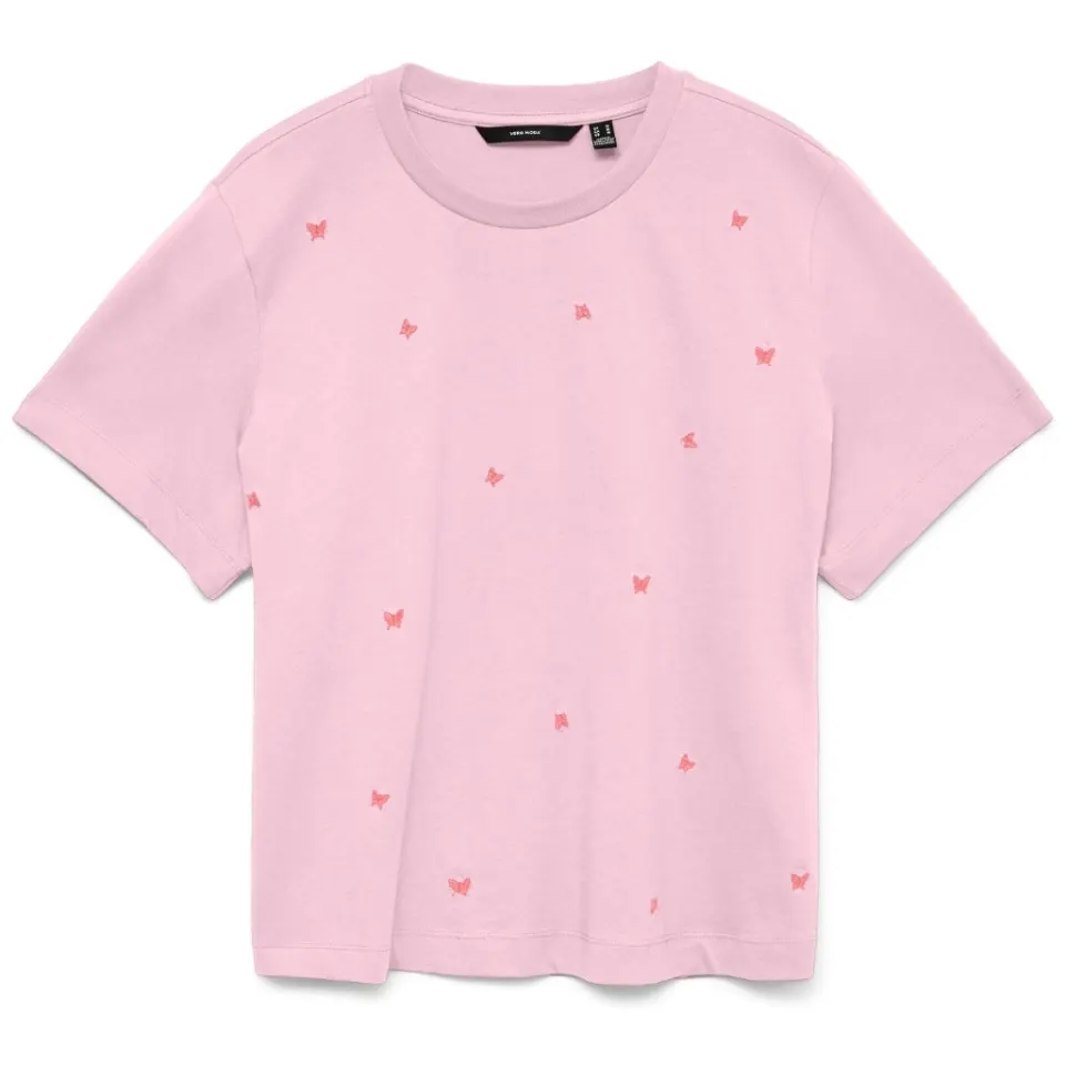 Vero Moda top Vmsola – Pink a boo butterfly — produktfoto