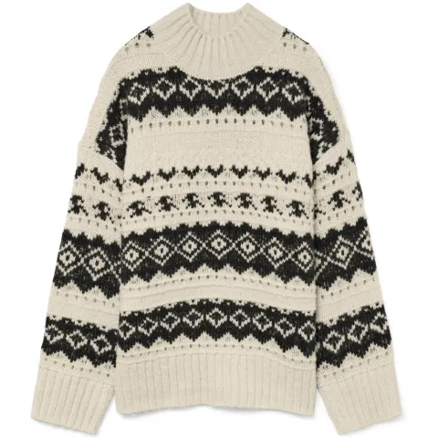 Vero Moda strik trøje Vmample – Birch BLACK — produktfoto