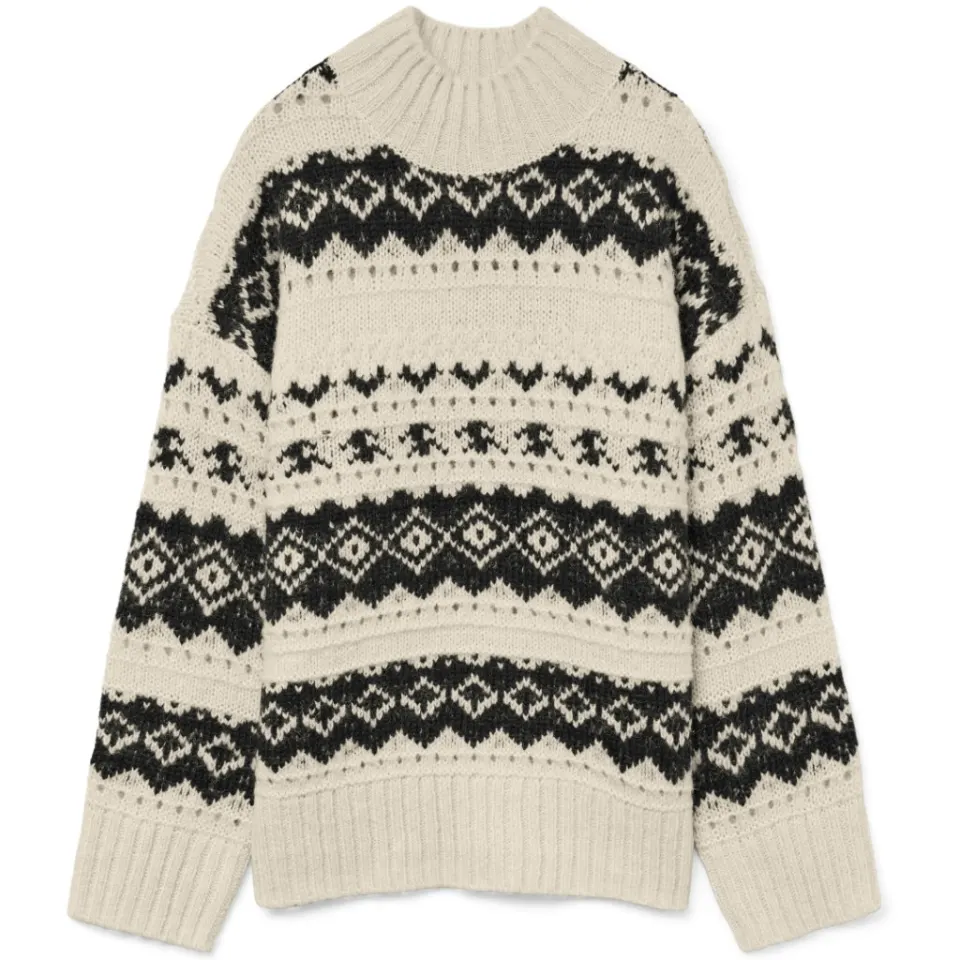 Vero Moda strik trøje Vmample – Birch BLACK — produktfoto