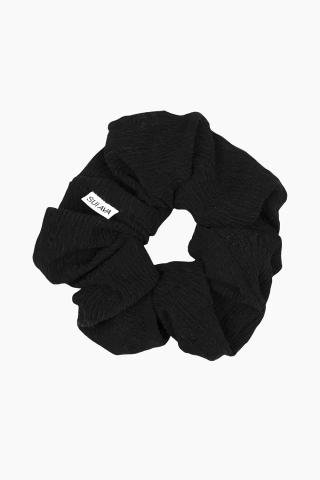 Sui Ava Ea Zig-Zag Scrunchie – sort — produktfoto