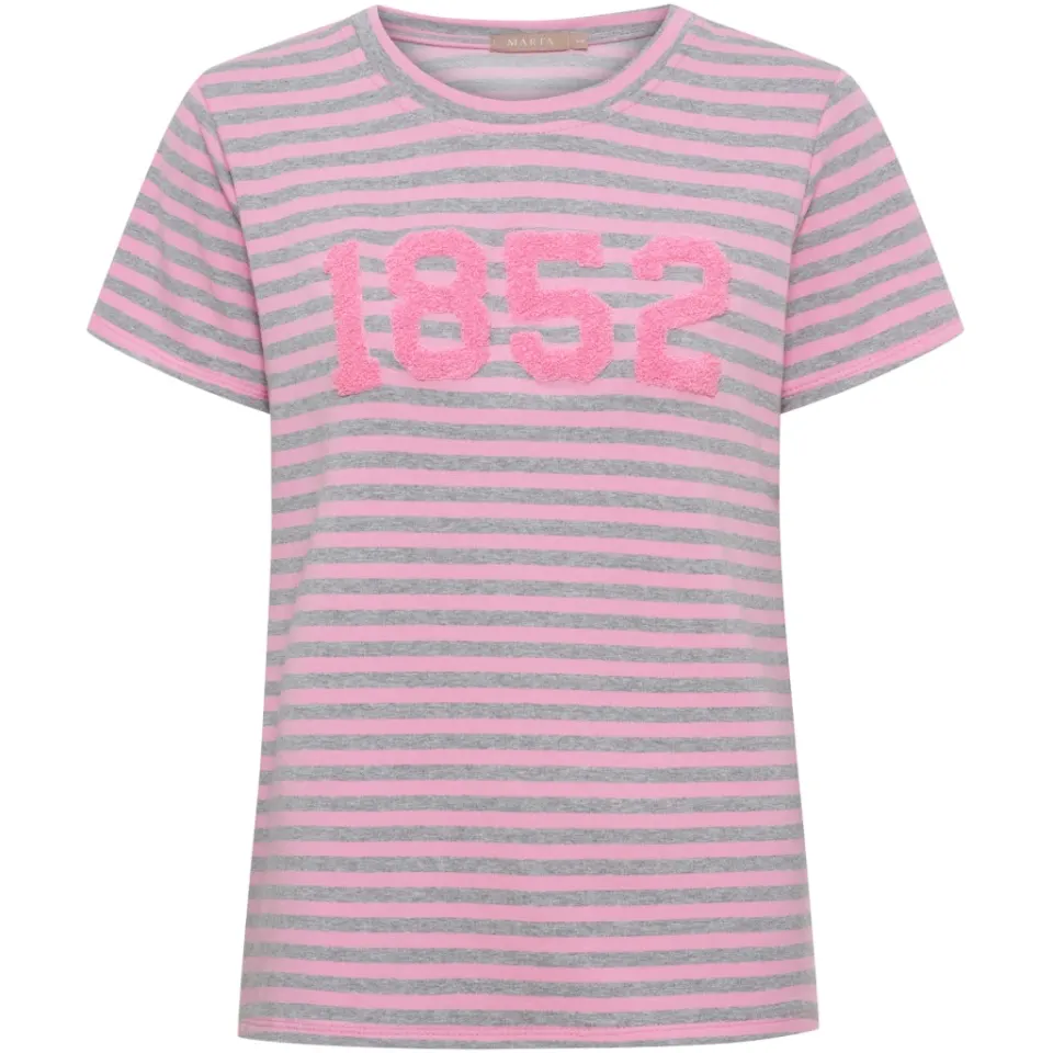 Marta du Château T-Shirt MdcHertha 84275-1852S – Pink/Grey — produktfoto