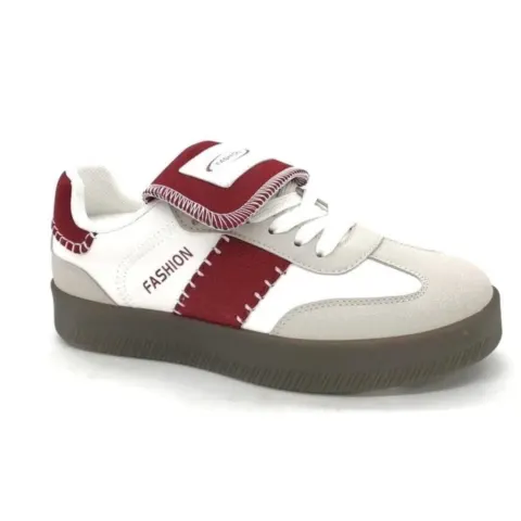 Josianne sneakers A-101 – Kaki/Red001# — produktfoto