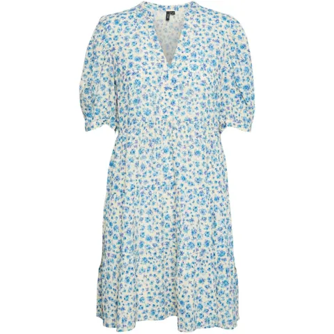 Vero Moda kjole Vmlyla – Snow White Directoire Blue Flower — produktfoto