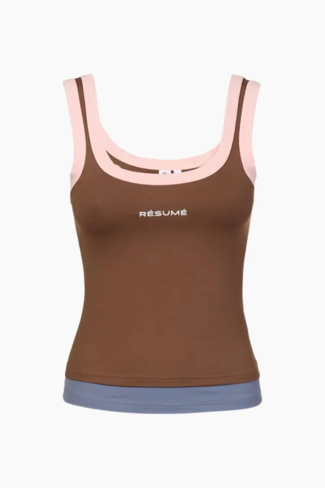 Résumé AlexRS Top – Multi Brown — produktfoto