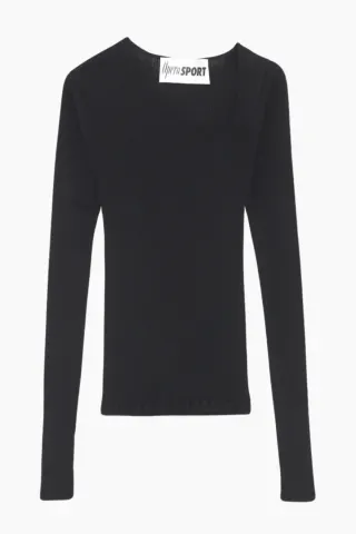 OpéraSPORT Eve Seamless Top – sort — produktfoto
