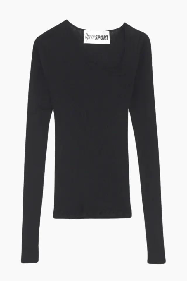 OpéraSPORT Eve Seamless Top – sort — produktfoto