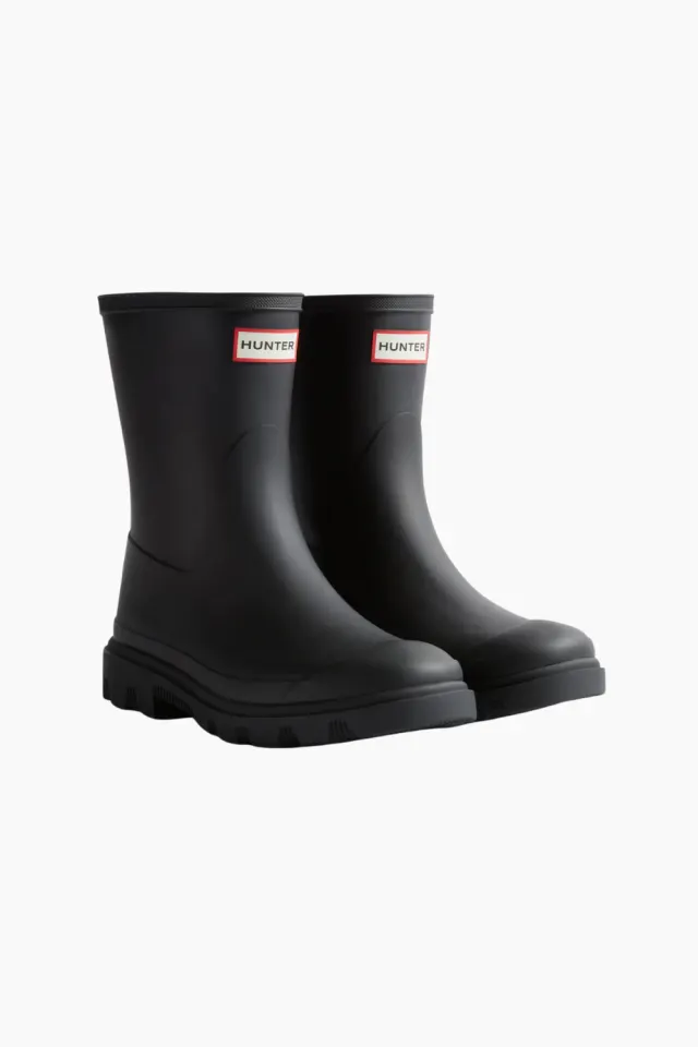 Hunter Unisex Downpour Short Boot – sort — produktfoto