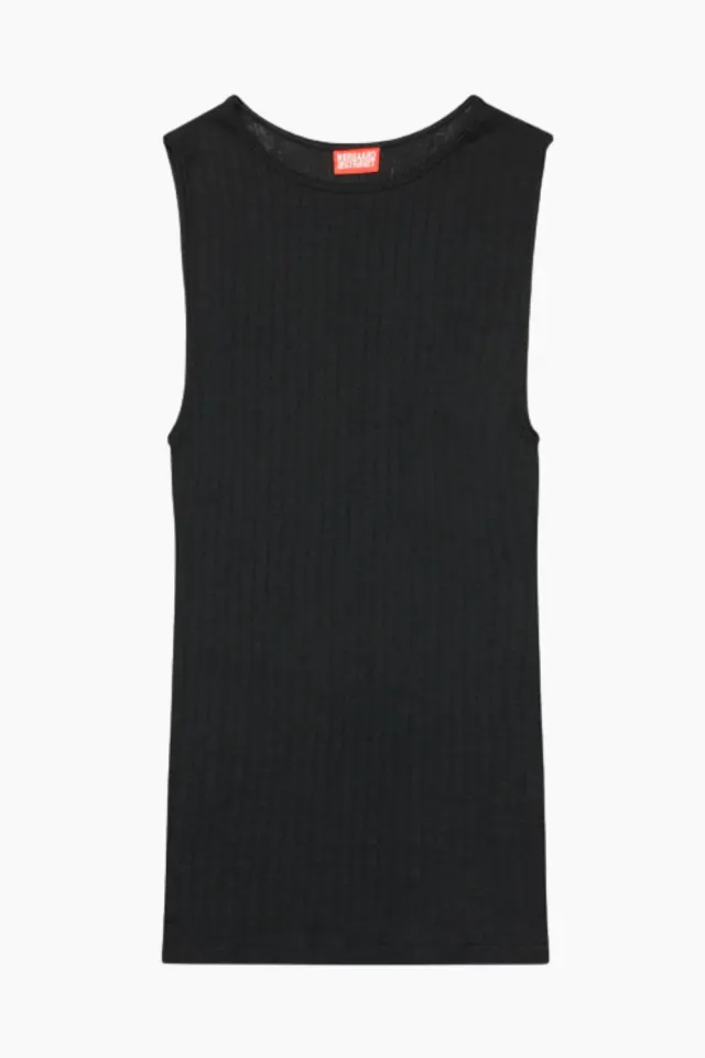 Nørgaard på Strøget NPS Tank Top Wool – sort — produktfoto