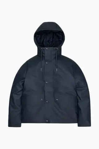 Rains Nome Short W Parka W3T3 – marineblå — produktfoto