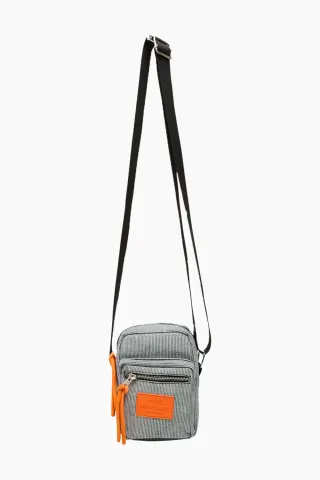 Mads Nørgaard Hickory Stripe Heather Bag – Estate Blue/Cloud Dancer — produktfoto