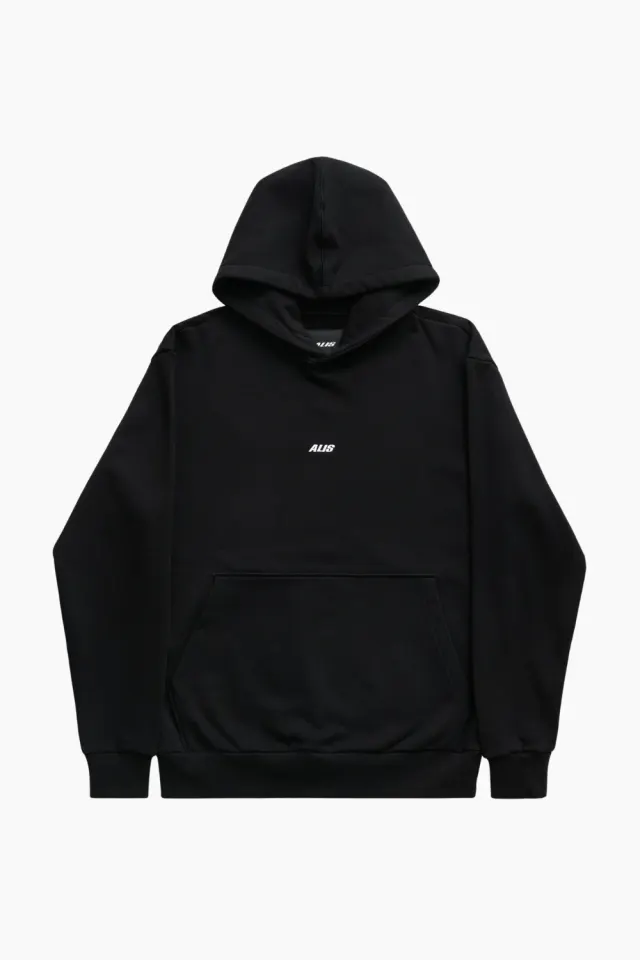 ALIS Aori Hoodie w/Logo – Solid Black — produktfoto