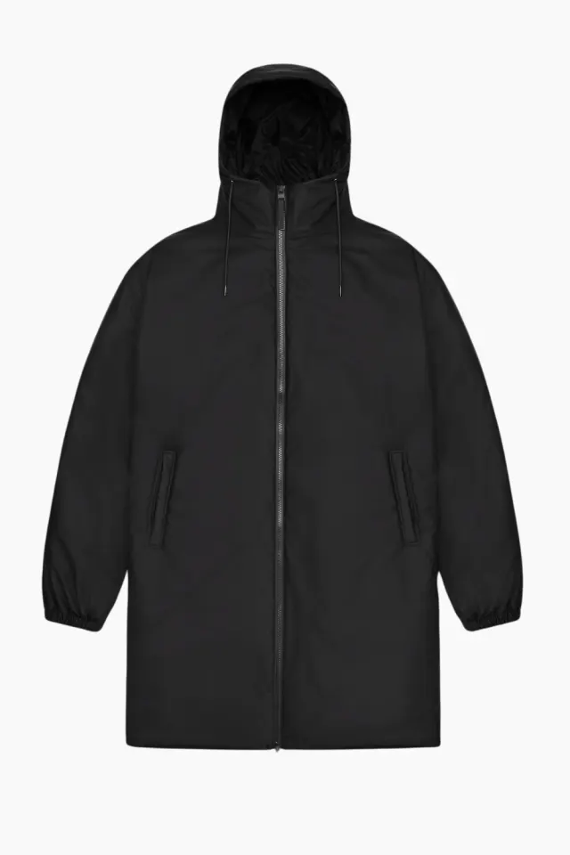 Rains Lohja Longer Insulated Jacket W3T2 – sort — produktfoto