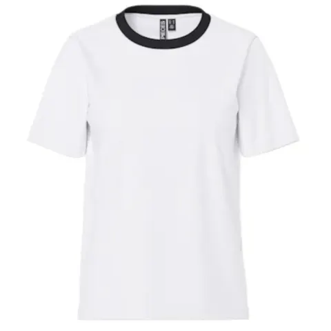 Pieces t-shirt Pcria – Bright white contrast black — produktfoto