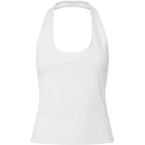 Pieces top Pcmay med halterneck – Bright White — produktfoto