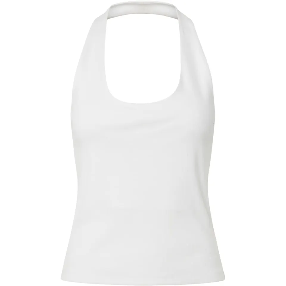 Pieces top Pcmay med halterneck – Bright White — produktfoto