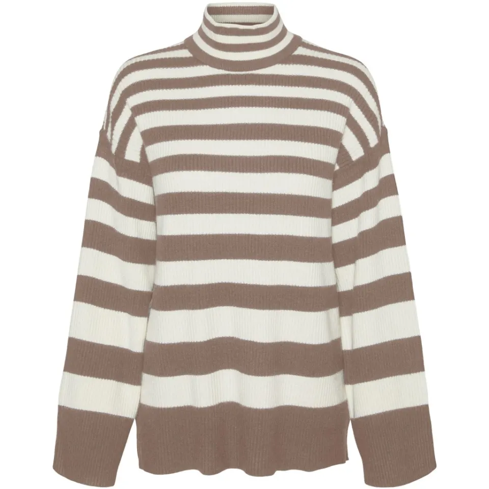Vero Moda strik Vmhermosa – Brown Lentil W BIRCH — produktfoto