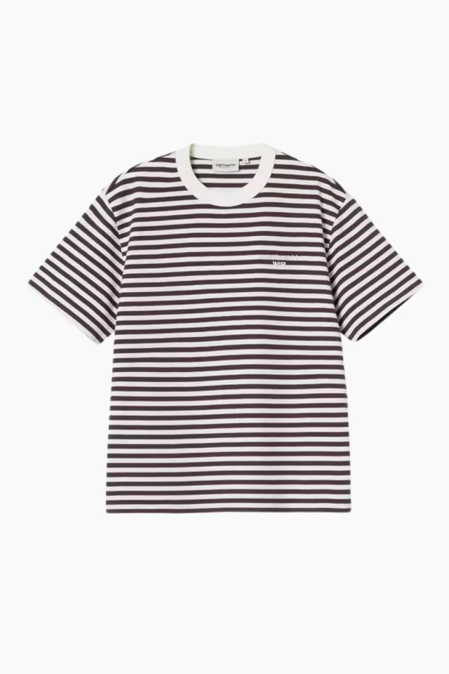 Carhartt W' S/S Ezra T-Shirt Stripe - Cozy Purple – Carhartt WIP — produktfoto