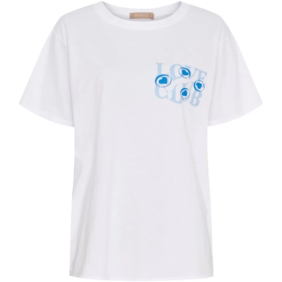 Marta du Château T-shirt MdcInge -0532 – White/Azzuro — produktfoto