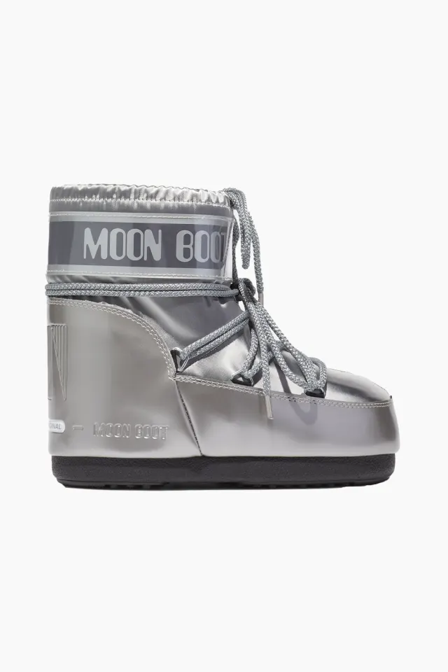 Moon Boot Classic Low Glance Boots – sølv — produktfoto