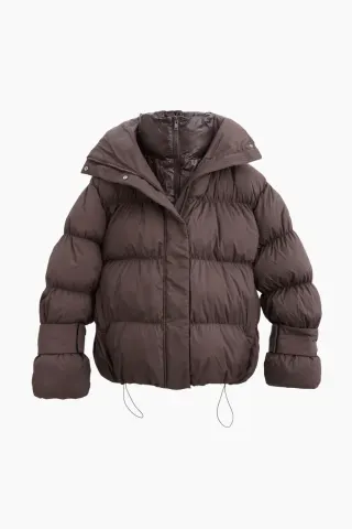 Oval Square Aki double Collar Jacket – Chocolate Torte — produktfoto