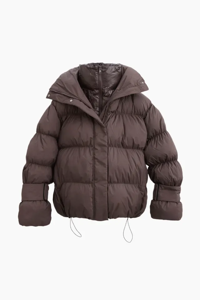 Oval Square Aki double Collar Jacket – Chocolate Torte — produktfoto
