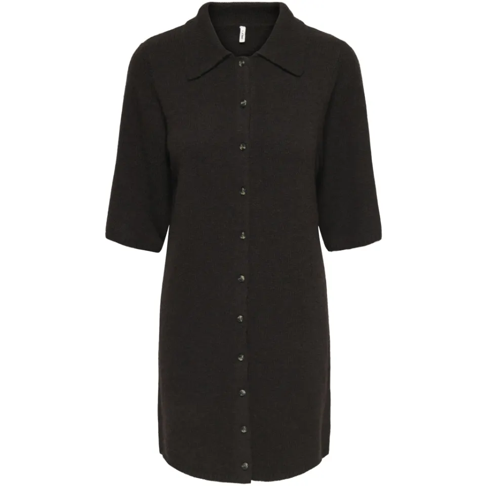 ONLY kjole Onlalivia – Coffee Bean Dtm Button/Melange — produktfoto