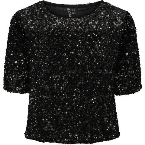 Pieces top Pckam – Black Silver — produktfoto