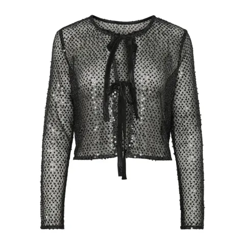 Pieces cardigan Pcrissi – Black Black sequins — produktfoto