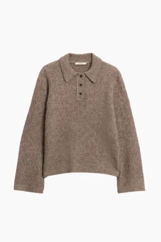 Holzweiler Jackie Polo Sweater – Taupe — produktfoto
