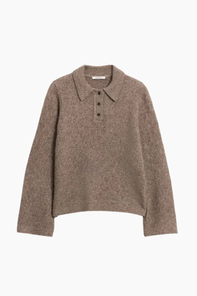 Holzweiler Jackie Polo Sweater – Taupe — produktfoto