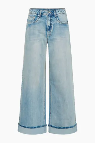 Gestuz GZsara HW Wide Jeans – Washed Blue — produktfoto