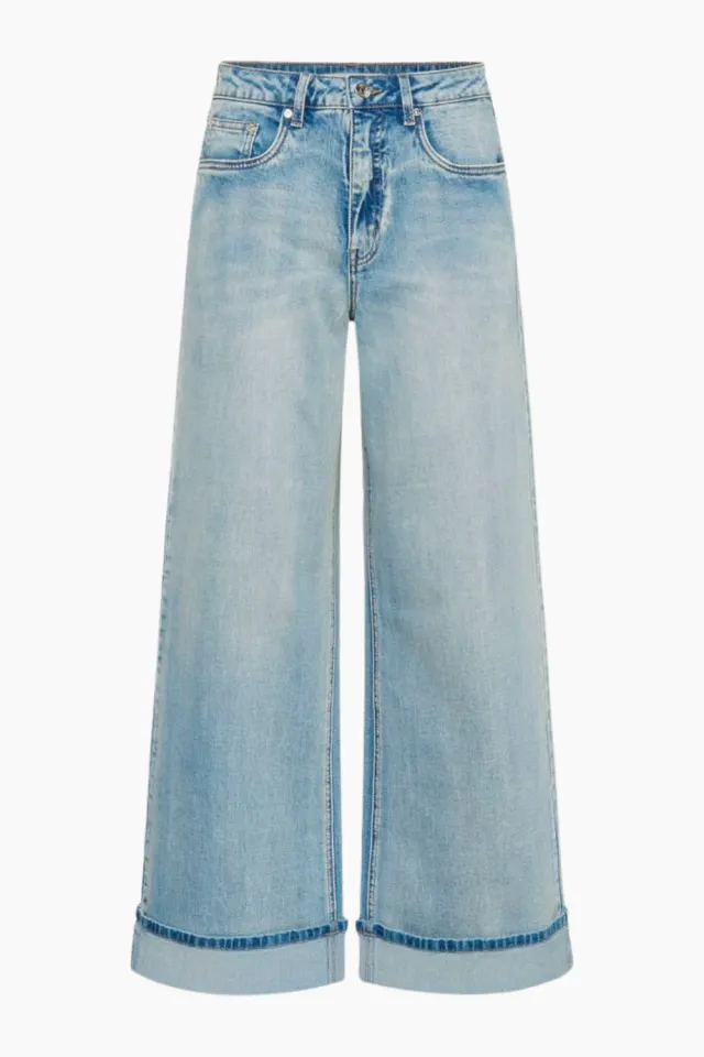 Gestuz GZsara HW Wide Jeans – Washed Blue — produktfoto