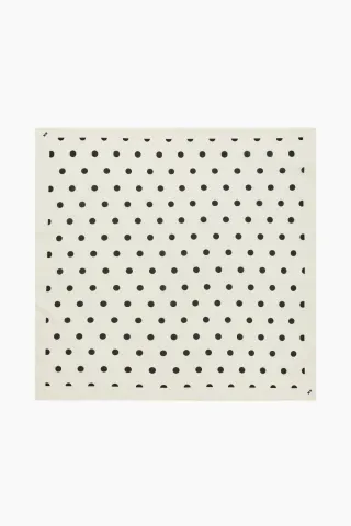 Mads Nørgaard Soft Cotton Self Dot Scarf – Dot AOP/Black — produktfoto