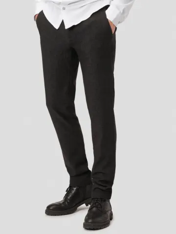 Gnious Amato Twill Pants Regular – Sort — produktfoto