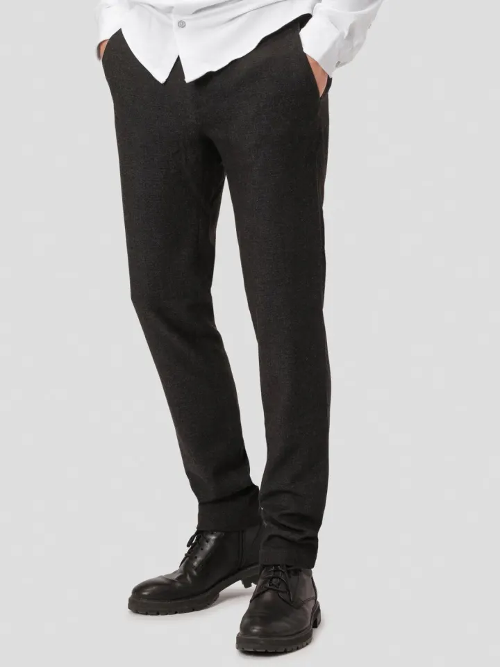 Gnious Amato Twill Pants Regular – Sort — produktfoto