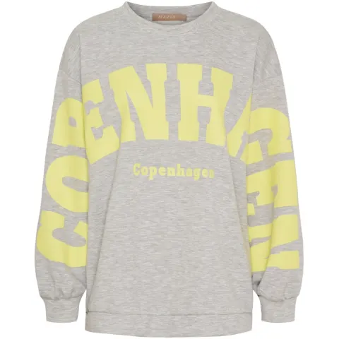 Marta du Château sweatshirt MdcHibiscus 22659 – Grey/yellow — produktfoto