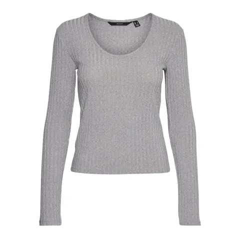 Vero Moda bluse Vmbritt – Light Grey Melange — produktfoto