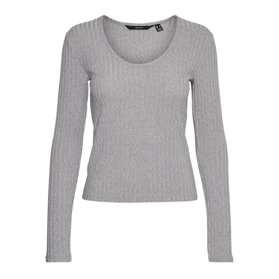 Vero Moda bluse Vmbritt – Light Grey Melange — produktfoto