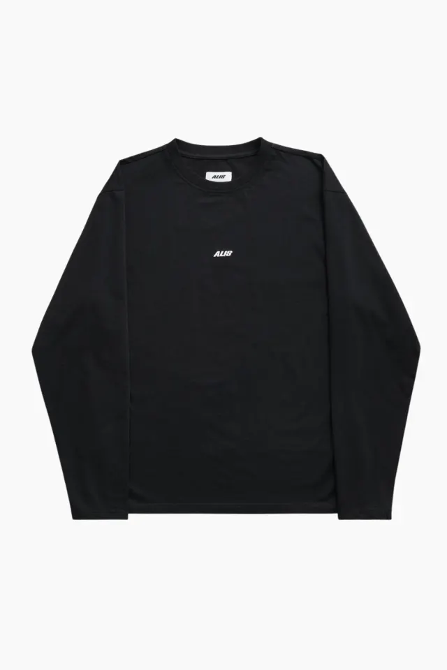 ALIS Joshua Long Sleeve w/ Logo – Solid Black — produktfoto