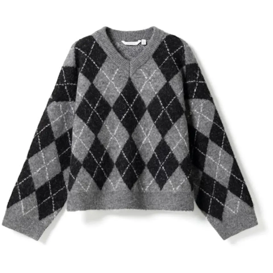 Noella strik N-lai – Black Grey Mix — produktfoto